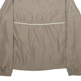 REEBOK Womens Beige Jacket UK 12 Polyester Zip Plain Lightweight Sportswear