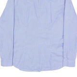 DKNY Mens Blue & White Pinstripe Shirt S Classic Cotton Blend Formal Button-Up