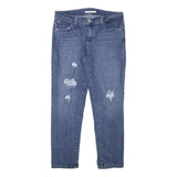 LEVI'S Womens Slim Blue Denim Light W31 L26 Distressed Cotton Blend Zip Jeans