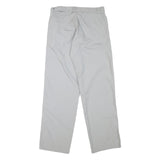 MJD Mens Cotton Blend Light Grey Regular Trousers W30 L31 Casual Zip Closure