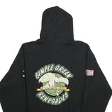 CHAMPION Mens Black Simple Green Renegades Full Zip Hoodie L