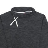 REEBOK Womens Black Pullover Sweatshirt S Cotton Crew Neck Casual Sportswear