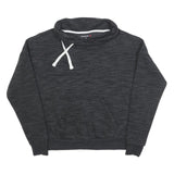 REEBOK Womens Black Pullover Sweatshirt S Cotton Crew Neck Casual Sportswear