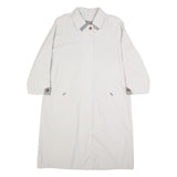 C&A Womens Cream Cotton Blend Button Jacket UK 14 Classic Plain Lightweight