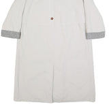 C&A Womens Cream Cotton Blend Button Jacket UK 14 Classic Plain Lightweight