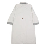 C&A Womens Cream Cotton Blend Button Jacket UK 14 Classic Plain Lightweight