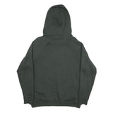 NIKE Womens Dark Green Hoodie L Cotton Blend Pullover Drawstring Hoodie