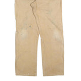 DICKIES Mens Jeans Beige Regular Straight Denim W36 L34 Casual Workwear Zip