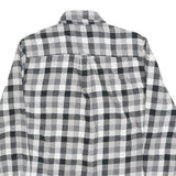 CHAPS Mens Black & Grey Check Shirt S Button Down Cotton Blend Casual