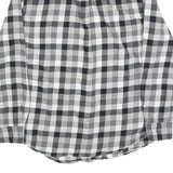 CHAPS Mens Black & Grey Check Shirt S Button Down Cotton Blend Casual