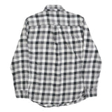 CHAPS Mens Black & Grey Check Shirt S Button Down Cotton Blend Casual