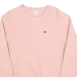 CHAMPION REVERSE WEAVE Womens Pink Cotton Blend Crew Neck Sweatshirt S Classic