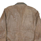 LEATHER LIMITED Womens Brown Leather Zip Jacket XL Leather Distressed Style