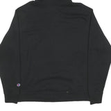 CHAMPION Mens Black Hoodie L Cotton Blend Classic Pullover Pocket Logo