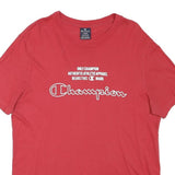 CHAMPION Mens Red Graphic T-Shirt L Short Sleeve Crew Neck Authentic Athletic