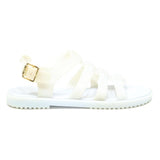 MELISSA Womens White Sandals Synthetic UK 6 Buckle Strap Lightweight Summer