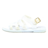 MELISSA Womens White Sandals Synthetic UK 6 Buckle Strap Lightweight Summer
