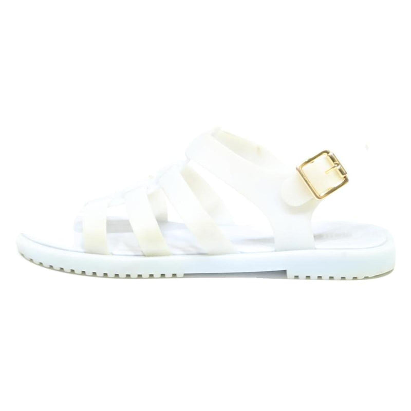 MELISSA Womens White Sandals Synthetic UK 6 Buckle Strap Lightweight Summer