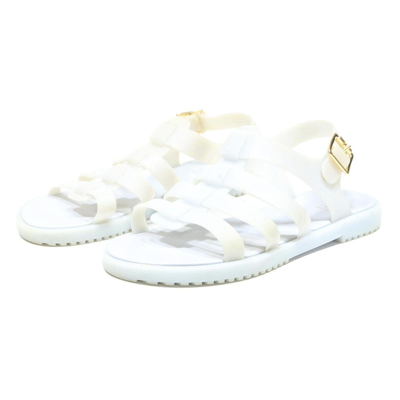 MELISSA Womens White Sandals Synthetic UK 6 Buckle Strap Lightweight Summer