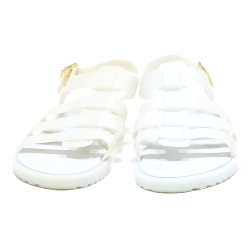 MELISSA Womens White Sandals Synthetic UK 6 Buckle Strap Lightweight Summer