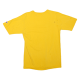 CHAMPION Mens Yellow Cotton Blend Logo Graphic T-Shirt M Short Sleeve Crew Neck