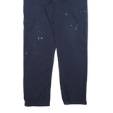CARHARTT Mens Cotton Blend Navy Relaxed Straight Trousers W36 L32 Workwear Zip