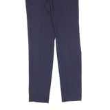REISS Womens Cotton Navy Slim Tapered Trousers W26 L30 Smart Workwear