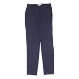 REISS Womens Cotton Navy Slim Tapered Trousers W26 L30 Smart Workwear