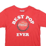 COCA COLA Mens Red Best Pop Ever Graphic T-Shirt M Short Sleeve Crew Neck