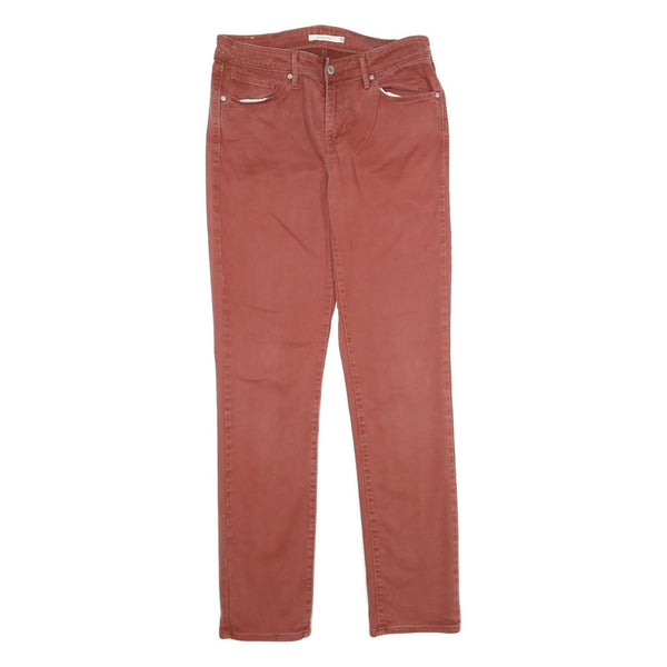 LEVI'S Womens Cotton Blend Rust Regular Straight Trousers W29 L32 Casual Smart