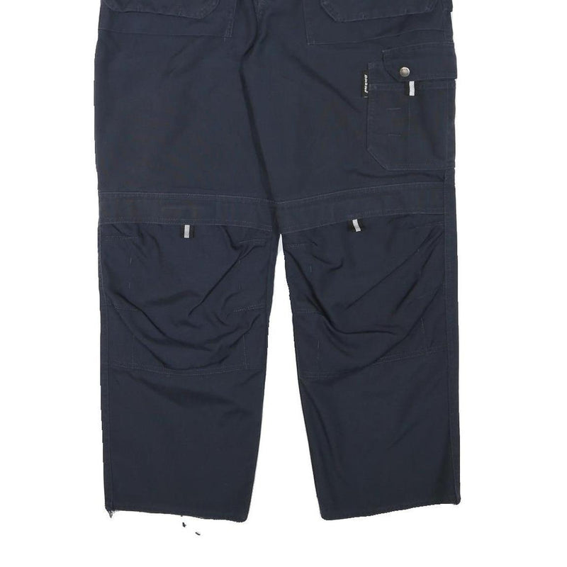 DICKIES Mens Cotton Blend Navy Relaxed Straight Trousers W34 L29 Workwear Cargo