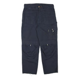 DICKIES Mens Cotton Blend Navy Relaxed Straight Trousers W34 L29 Workwear Cargo
