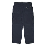 DICKIES Mens Cotton Blend Navy Relaxed Straight Trousers W34 L29 Workwear Cargo