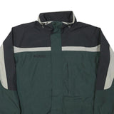 COLUMBIA Mens Green & Black Zip Jacket L Polyester Blend Colourblock Outdoor