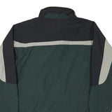COLUMBIA Mens Green & Black Zip Jacket L Polyester Blend Colourblock Outdoor