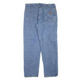 CARHARTT Mens Jeans Blue Regular Straight Denim Medium W40 L34 Workwear Zip