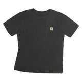 CARHARTT Mens Black Pocket T-Shirt M Short Sleeve Crew Neck Fish Graphic