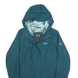 JACK WOLFSKIN Womens Blue Outdoor Jacket UK 6 Polyester Zip Hooded Essential