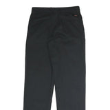 DICKIES Mens Cotton Black Regular Straight Trousers W28 L30 Classic Zip Closure