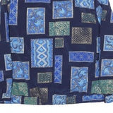 DRAPER'S & DAMON'S Womens Blue Patchwork Printed Polyester Jacket XL Zip