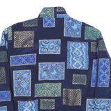 DRAPER'S & DAMON'S Womens Blue Patchwork Printed Polyester Jacket XL Zip