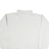 SPORTSMASTER Mens Grey Menlo Park Fire 1/4 Zip Pullover L Cotton Jersey Casual