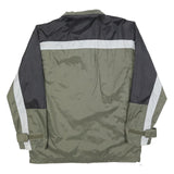 REEBOK Mens Green & Black Zip Jacket M Polyester Blend Sports Lightweight