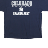 RUSSELL ATHLETIC Mens Navy Blue Colorado School Of Mines Grandparent T-Shirt XL