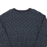 MARZ Womens Blue Patterned V-Neck Wool Jumper XS Knitwear