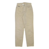 CALVIN KLEIN JEANS Womens Beige Cotton Blend Regular Leg Trousers W26 L28