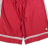 CHAMPION Mens Red Sports Casual Shorts L W32 Lightweight Polyester