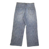 T2X Mens Regular Fit Blue Denim Straight Cotton Blend Jeans W32 L28 Zipped Cargo