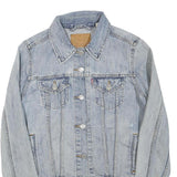 LEVI'S Mens Blue Denim Jacket M Cotton Blend Classic Button Closure Timeless
