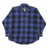 FIELD & STREAM Mens Blue & Black Check Shirt L Cotton Blend Casual Outdoor